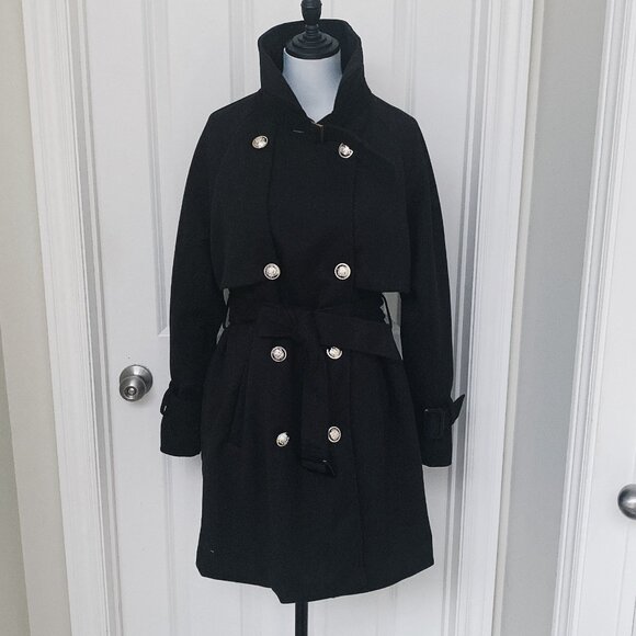 NWT Women's Double Breasted Long Sleeve Lapel Belt Quilted Trench Coat J… - Picture 2 of 9